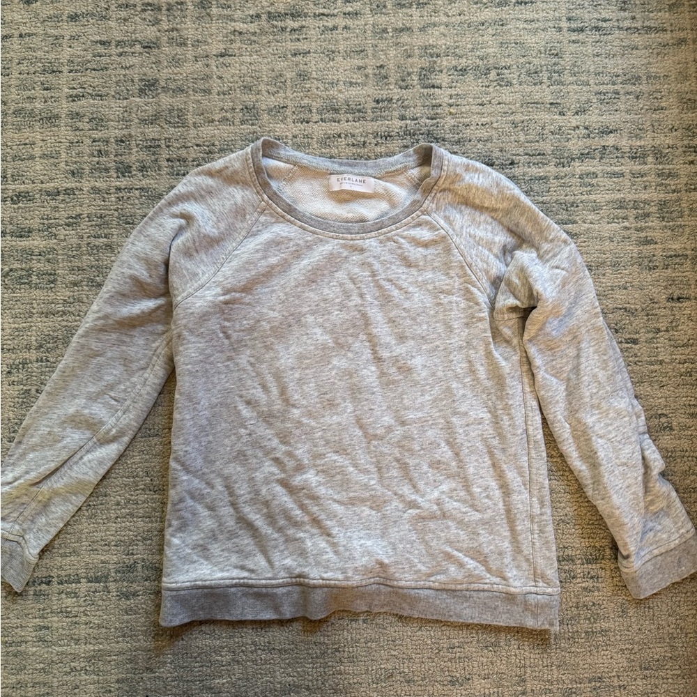 Everlane Scoop Neck Heather Grey Sweatshirt